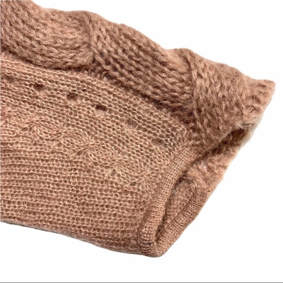 New Banana Republic Peach Lightweight Cable Knit Cardigan Sweater Sz Small - Picture 7 of 14